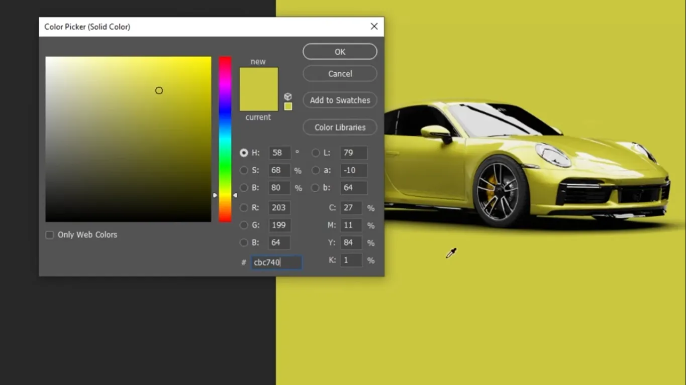 brush painted green background in photoshop with soft gradients