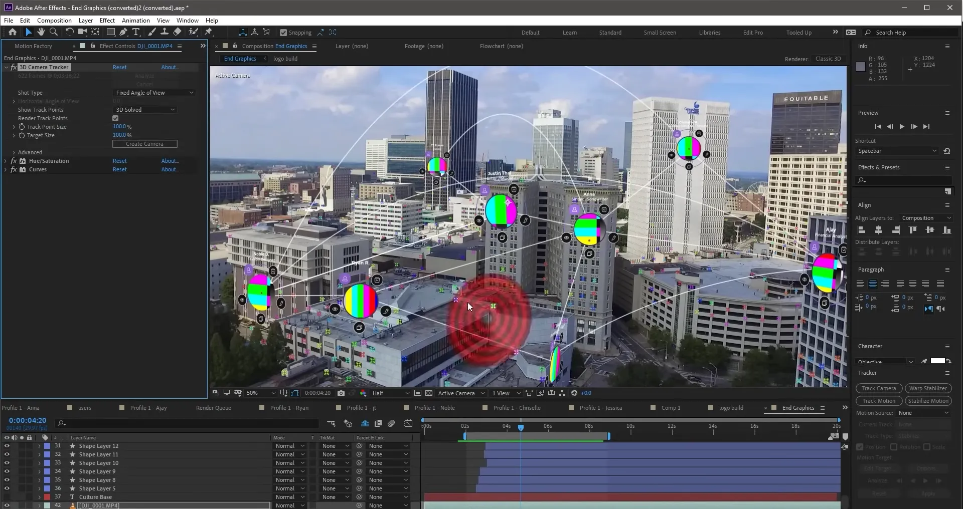Motion Tracker & Camera Tracker Effect