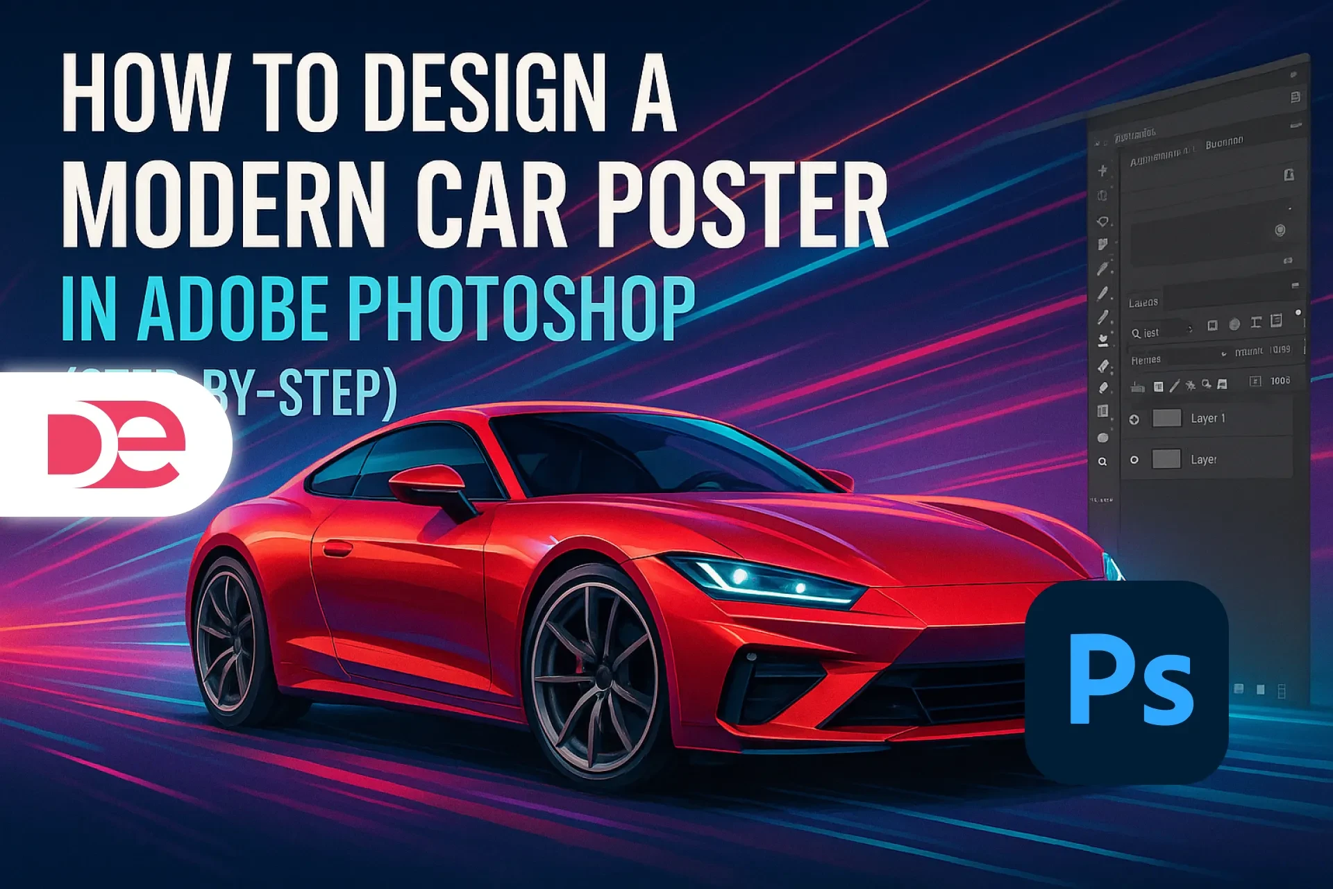 How to Design a Modern Car Poster in Adobe Photoshop (Step-by-Step)